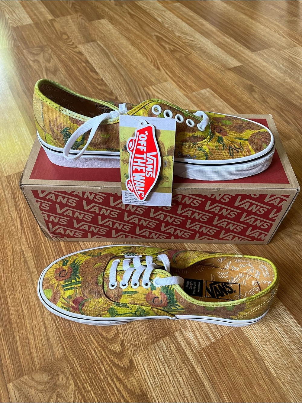 NWT Vans Van Gogh Sunflower Shoes Women’s 9.5/Men’s 8 - Picture 1 of 13